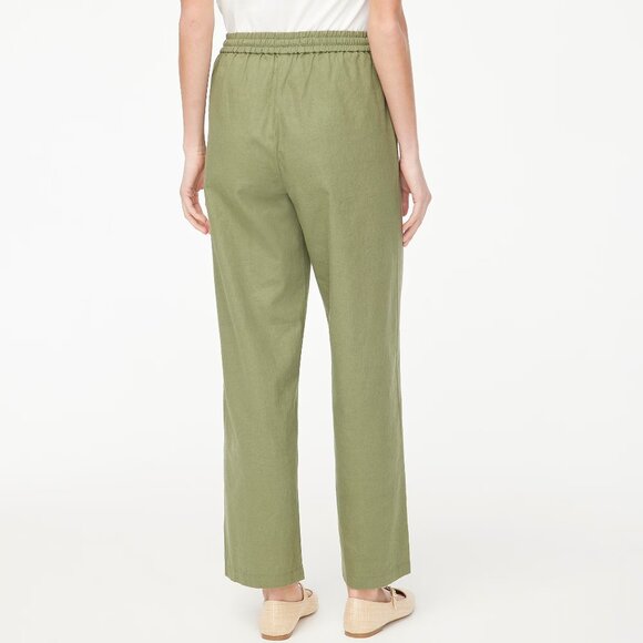 J. Crew Petite Slim Wide-Leg Drawstring Pant in Navy/White Polka Dots/NWT/P14 - Picture 3 of 14